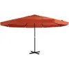 Image de vidaXL Parasol d'extérieur avec mât en aluminium 500 cm terre cuite