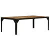 Image de vidaXL Table Basse Bois Massif de manguier Brut et Acier 110 cm