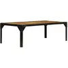 Image de vidaXL Table basse Bois massif de manguier brut et acier 110 cm