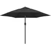 Image de vidaXL Parasol d'Extérieur avec Poteau en Métal, Pare-soleil de Patio, Abri de Soleil, Parasol de Plage Jardin Terrasse Balcon, 300 cm Anthracite