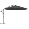 Image de vidaXL Parasol de Jardin en Porte-à-Faux et Poteau en Aluminium, Pare-Soleil de Patio, Abri de Soleil, Parasol de Plage Jardin Terrasse