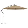 Image de Parasol de jardin en porte à faux et poteau en aluminium taupe