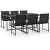Image de vidaXL Jeu de Mobilier de Jardin 13 pcs Résine Tressée Terrasse Patio Balcon