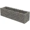 Image de vidaXL Lit Surélevé à Gabion Acier Galvanisé Argenté 180x50x50 cm Jardinière