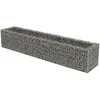 Image de vidaXL Lit Surélevé à Gabion Acier Galvanisé 270x50x50 cm Jardinière Jardin
