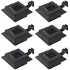 Image de vidaXL 6X Lampe Solaire à LED Carrée d'Extérieur 12 cm Noir Lampe de Jardin