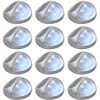Image de vidaXL 12x Lampe Solaire Murale à LED d'Extérieur Rond Argenté Lampe de Jardin