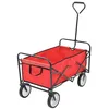 Image de vidaXL Chariot à Main Pliable Acier Rouge