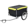 Image de vidaXL Remorque de vélo noir et jaune 65 kg