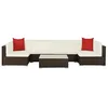 Image de vidaXL Canapé de Jardin 23 pcs Résine Tressée Marron Salon de Jardin Meubles
