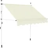 Image de vidaXL Auvent Manuel Rétractable 200 cm Crème Porte Fenêtre Balcon Terrasse