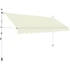Image de vidaXL Auvent Manuel Rétractable 350 cm Crème Porte Fenêtre Balcon Terrasse
