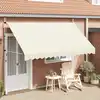 Image de vidaXL Auvent manuel rétractable 350 cm Crème