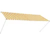 Image de vidaXL Auvent Rétractable 300x150 cm Jaune et Blanc Store Pare Soleil Jardin