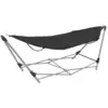 Image de vidaXL Hamac avec support pliable Noir