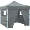 Image de vidaXL Tente de réception escamotable avec 4 parois 3x3 m Anthracite