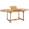 Image de vidaXL Table de jardin extensible 150-200x100x75 cm Teck solide