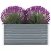Image de vidaXL Lit surélevé de jardin Acier galvanisé 100x40x45 cm Gris