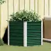 Image de vidaXL Lit surélevé de jardin Acier galvanisé 129x129x77 cm Vert