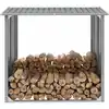 Image de vidaXL Abri de stockage de bois Acier galvanisé 172x91x154 cm Gris