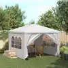 Image de vidaXL Tente de réception 3 x 3 m Blanc