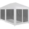 Image de vidaXL Tente de réception avec 6 parois en maille 4 x 3 m