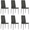 Image de vidaXL Chaises à manger lot de 6 gris similicuir