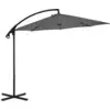 Image de vidaXL Parasol de jardin en porte-à-feux avec mât en acier anthracite