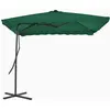 Image de vidaXL Parasol d'extérieur avec mât en acier 250x250 cm vert