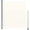 Image de Auvent latéral rétractable de patio 140 x 300 cm Blanc cassé
