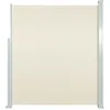 Image de vidaXL Auvent Latéral Rétractable 140x300 cm Blanc Cassé Brise-Vue Store Abri