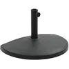 Image de vidaXL Socle Demi-Rond de Parasol Polyrésine 15kg Noir Pied de Parasol Support
