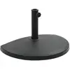 Image de vidaXL Socle demi-rond de parasol Polyrésine 15 kg Noir
