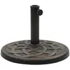 Image de vidaXL Socle rond de parasol Polyrésine 19 kg Bronze