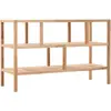 Image de vidaXL Étagère de salle de bain Bois de noyer massif 100x40x65 cm