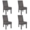 Image de vidaXL 4X Chaise de Salle à Manger Rotin Kubu Bois de Manguier Salon Cuisine