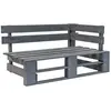 Image de vidaXL Banc d'angle palette de jardin bois gris