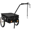 Image de vidaXL Remorque de vélo/chariot à main 155x60x83 cm acier noir