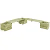 Image de vidaXL Banc de jardin à jardinières Bois de pin imprégné