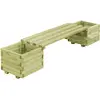 Image de vidaXL Banc de jardin à jardinières Bois de pin imprégné