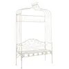 Image de vidaXL Banc de jardin 122 cm Fer Blanc antique