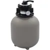 Image de vidaXL Filtre à Sable pour Piscine avec Vanne 4 Positions Pompe de Filtration Pompe de Filtration Système de Filtration Eau Bassin Gris 350 mm