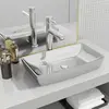 Image de vidaXL Lavabo 71 x 38 x 13,5 cm Céramique Argenté