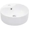 Image de vidaXL Lavabo avec trop-plein 36x13 cm Céramique Blanc