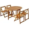 Image de vidaXL Ensemble à manger d'extérieur pliable 5pcs Bois d'acacia solide