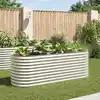 Image de vidaXL Lit surélevé de jardin 240x80x81 cm Acier galvanisé Argenté