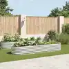 Image de vidaXL Lit surélevé de jardin 320x80x44 cm Acier galvanisé Argenté