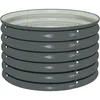 Image de vidaXL Lit Surélevé 80x80x44 cm Acier Galvanisé Gris Jardinière Pot de Fleurs