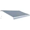 Image de vidaXL Auvent pliable manuel 500 cm Bleu/blanc