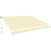 Image de vidaXL Auvent pliable manuel 400 cm Crème